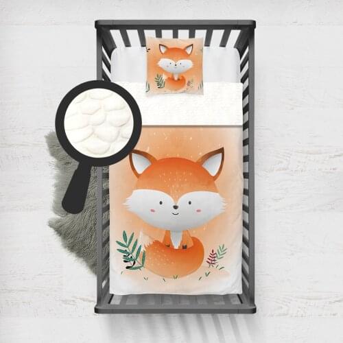 Kids Minky Blanket Super Soft and Warm Blankets Children for Couch and Bed Orange Fox Model 265