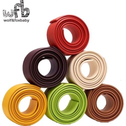 Wholesale New Free Shipping 2m/pack Baby bumper strip Baby Safety Corner protector Table Edge Corner Cushion without Sticker2014