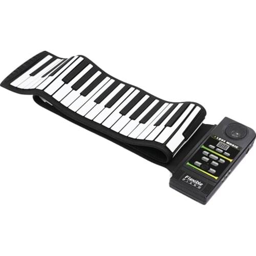 Electronic Roll Up Piano Keyboard Portable Keyboard Piano Speaker And Connecting Pedal For Kids Beginners Gift