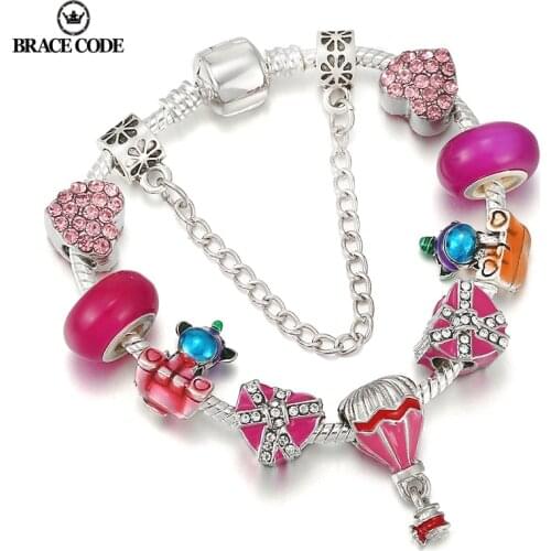 Purple Opal Unicorn Finished Bracelet Snake Bone Bracelet Bracelet Bead Pendant DIY Loose Beads Beads браслет