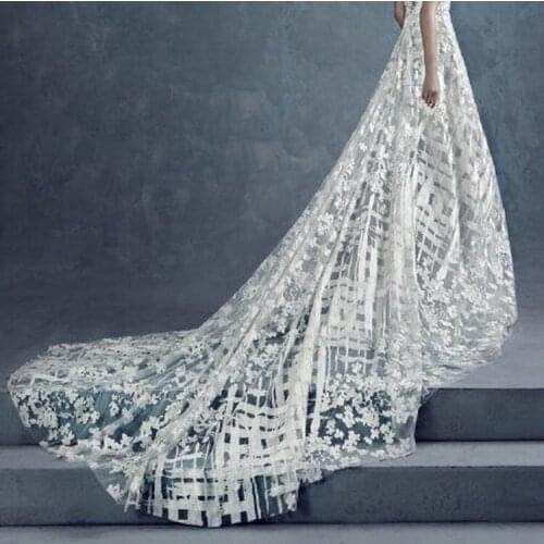 1Meter Luxury Feather Beading Embroidery Fabric Cloth Wedding Dress Ribbon Trim DIY Sewing Lace Edge