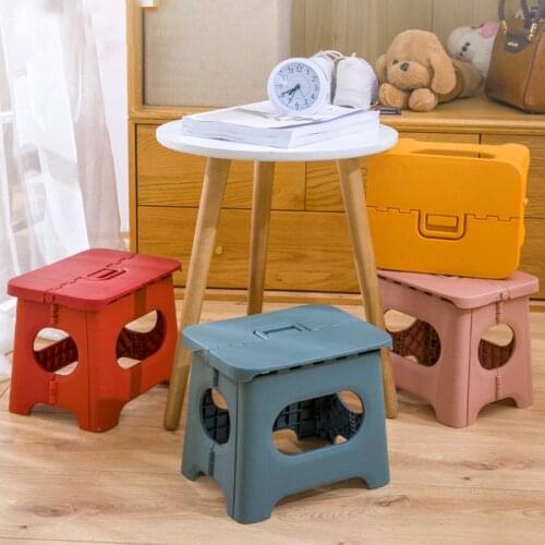 Stool Portable Folding Stool Household Folding Solid Color Small Stool Bathroom Child Folding Stool Outdoor Portable Mazar