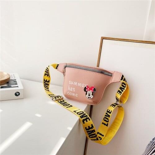 Disney Minnie children messenger shoulder bag boys and girls chest bag boys shoulder bag student waist bag backpack