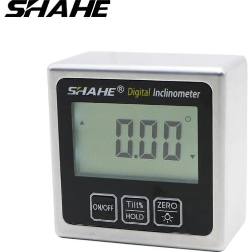 SHAHE Metal Digital Protractor Angle Finder Level Inclinometer Precise Level Box 360°Bevel Miter Gauge