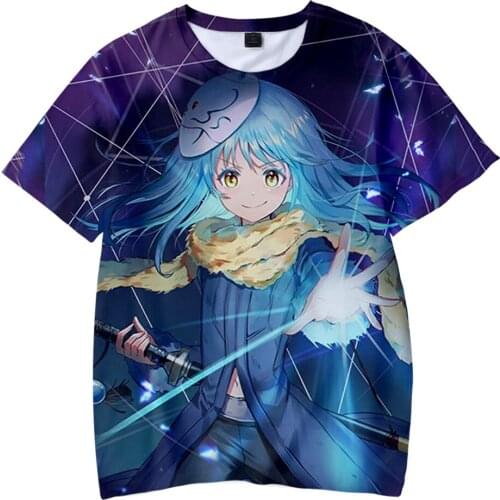 That Time I Got Reincarnated as a Slime Anime T-shirts 3D Prints Women Men Fashion Summer Short Sleeve T shirts