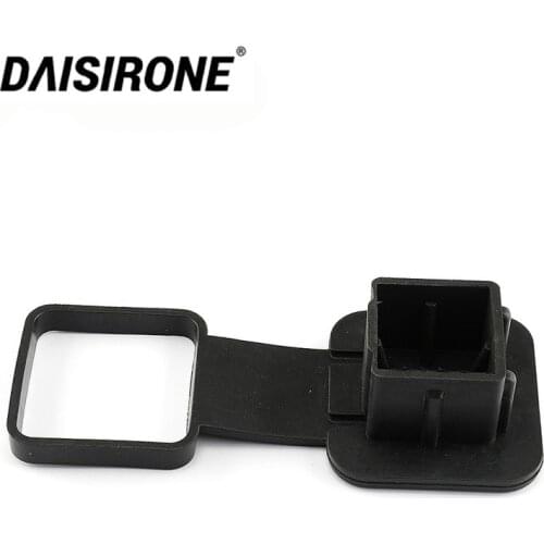 2 Inch Rubber Hook Tube Cap Car Plug Cover Tow Hook Dust Plug Square Mouth Protective Cover Universal Black