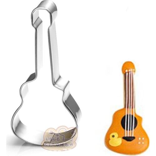 1pcs reposteria patisserie Music Violin Stainless Steel Cookie Cutter Biscuit Mold Fondant Cake Decorating Tools Pastry Shop DIY