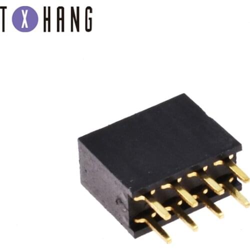 10/20/50/100PCS 2X4Pin Double Row Straight Female Pin Header Connector diy electronics