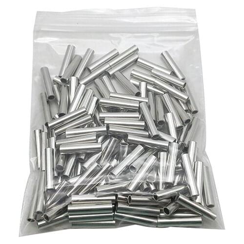 1000pcs 2.5mm Tinned copper Tubes for connecting Carbon Fiber Heating Wires/Cables, Splice Crimp Terminal Butt Splice Connectors