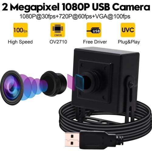 1080P Webcam 180 Degree Fisheye Lens Wide Angle Mini HD Endoscope CCTV Box USB Camera for Computer PC Desktop Laptop