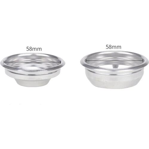 Stainless Steel Coffee Tea Filter Basket Home Non Pressurized Coffee Machine Accessories Powder Bowl Coffee Filter 58mm