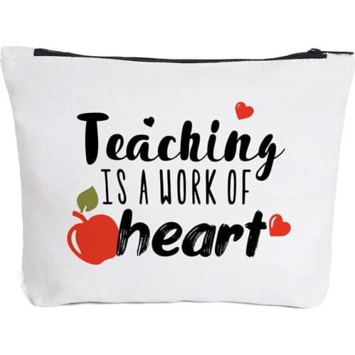 Teacher Appreciation thank you makeup Bag Pencil Pouch Teachers' Day Graduation birthday Christmas Thanksgiving Gift present