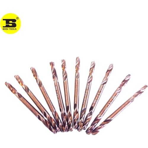 BOSI 10PC-Pack 3.2x48mm Double-End Drill Bit HSS 135-Degree Split Point