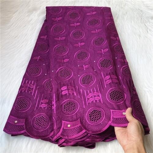 Brode suisse 100%coton african lace fabric tissu dentelle swiss lace high quality nigerian lace material for women dress5yard