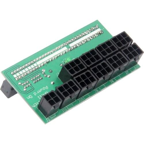 CHIPAL ATX 64Pin to 10 Ports 6Pin / 9 Ports 6Pin + 4Pin Power Module Breakout Board Adapter for HP 1200W 750W PSU GPU Video Card