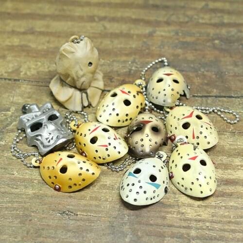 Jason Voorhees Horror Masks Mini PVC Figures Toys Pendants 10pcs/set 4cm Brinquedos