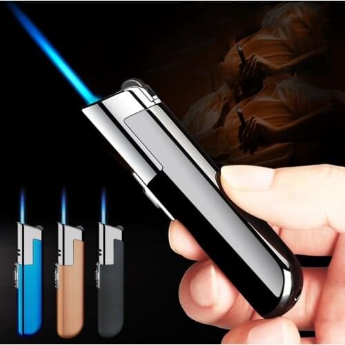 Gas Lighter Metal Jet Butane Torch Turbo Lighters New 2020 Grinding Wheel Cigar Cigarettes Accessories Smoking Lighters
