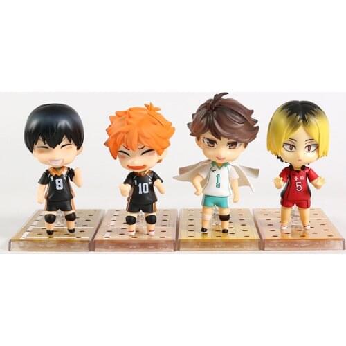 Haikyuu!! 563 Oikawa Tooru 605 Kozume Kenma 461 Hinata Syouyou 489 kageyama Tobio Q Face Doll Action Figure Collection Figurine
