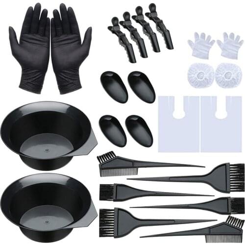 Hair Dye Coloring Kit, Bowl, Brush, Ear Cover, Gloves for DIY Salon Hair Coloring Bleaching Hair Dryers Hair Dye Tools