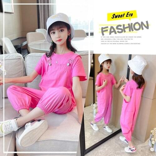 Summer Baby Girls Clothes Kids Short Sleeve + lace Skirts Suits Children Clothing Sets Girl Princess Outwear 6 8 10 12 13 Years