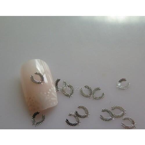 MS331-1 100pcs Silver Cute Deco Metal Sticker Nail Art Metal Sticker Nail Art Decoration Non-adhesive Sticker