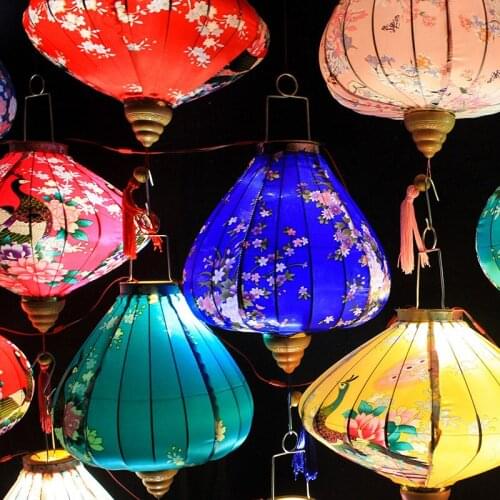 New years red chinese lantern traditional new year decoration creative balcony outdoor antique Japanese hanging lanterns
