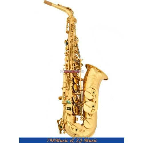 NEW Professional Eb Alto Saxophone Electrophoresis Gold