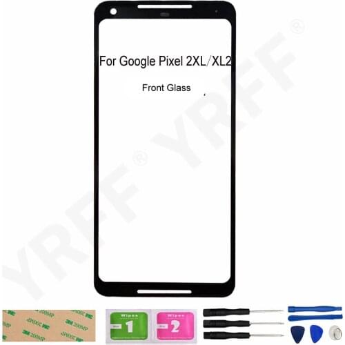 Original Outer Glass Screen Panel For Google Pixel 2XL 2 XL XL2 (No LCD Touch Screen) Front Glass Panel Outer Assembly Parts