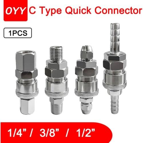 1Pcs SH SP PP SF PF SM PM PH Air Compressor Pneumatic Hose Trachea Quick Pneumatic Connector C Type Quick Connector