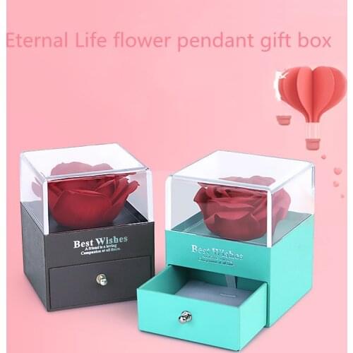 Rose Flower Gift Jewelry Gift Box Rose Box Christmas Present Womens Birthday Party Gift Jewelry Storage Case Ring Case Box
