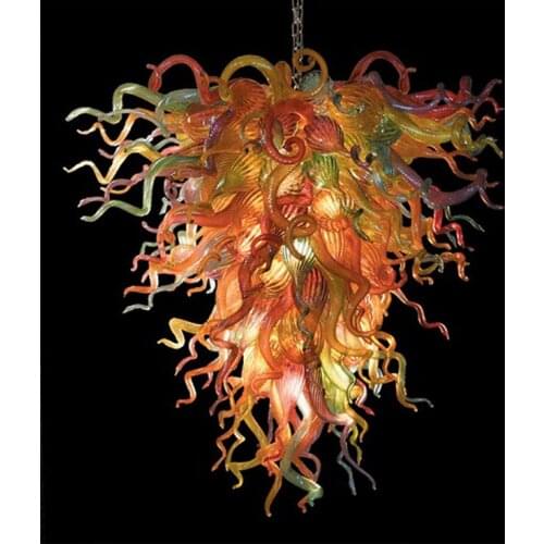 Simple Designed Blown Glass LED Chandelier Artistic Style Italian Blown Glass Chandeliers