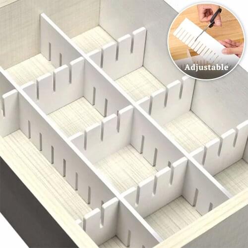 DIY Drawer Divider Household Storage Organizer Partition Board for Socks Underwear Organize the grid Drawer partition