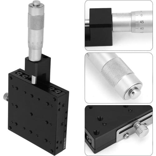 SEMX80-AC X Linear Guide Sliding Track Micrometer Manual Fine-tuning Cross Roller Precision Linear Stages 80*80mm Tool