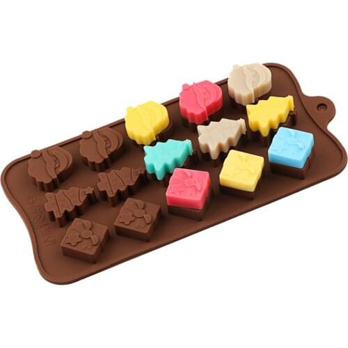 Silicone Mold Chocolate Mold Fondant Christmas seriesPatisserie Candy Bar Mould Cake Mode Decoration Kitchen Baking Accessories