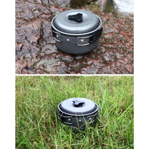 Foldable Cooking Pot Quality Cookware Cooking Utensils Pan for Outdoor Camping Picnic