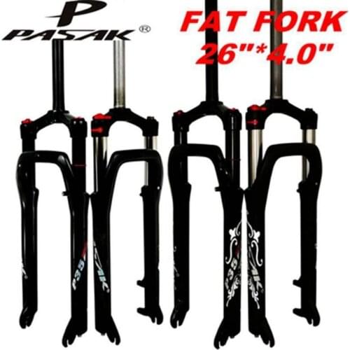 PASAK MTB Moutain Snow Bike 26*4.0" Fat Bicycle Fork Air Gas Oil Locking Suspension Forks Disc Brake Aluminium Alloy 135mm