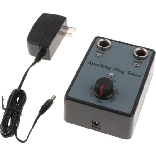 Dual Hole Spark Plug Tester Detector Ignition Plug Analyzer Diagnostic Tool 120x85x42mm