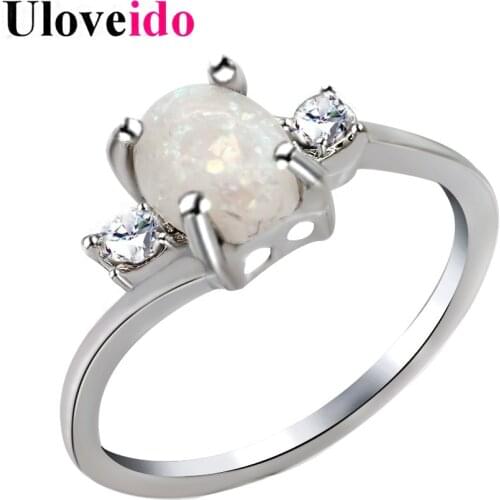 Uloveido Women's Silver Rings
