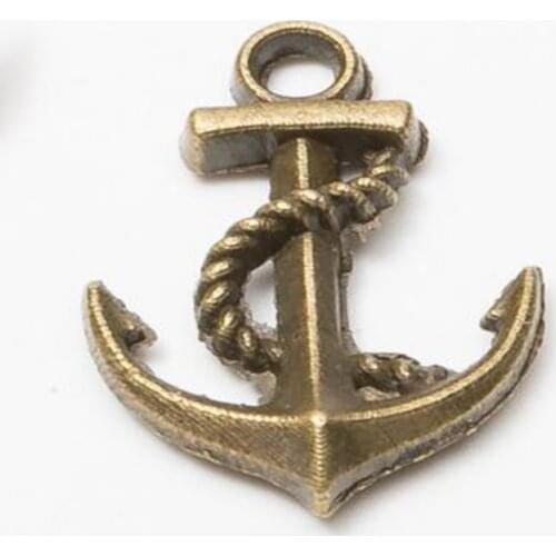 Vintage Bronze Anchor Charms Pendants For Jewelry Making Findings Bracelets Crafts Handmade Accessories DIY Gifts 10PCS Z3017