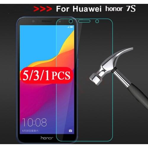 5/3/1Pcs tempered glass for huawei honor 7A 7C pro protective film honor 7S 7X on the glass smartphone phone screen protector