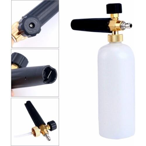 1/4" Quick Release Adjustable Snow Foam Lance Car Wash Pressure Wash Washer Jet Lance Foam Bottle