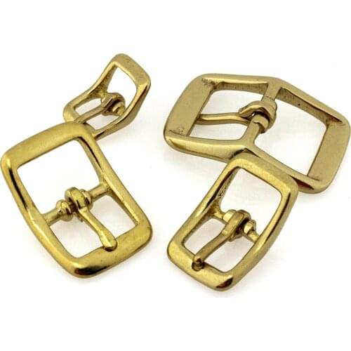 1x Brass Belt Buckle Tri Glide Single Pin Middle Center Bar Belt Buckle for Leather Craft Bag Strap Horse Bridle Halter Harness