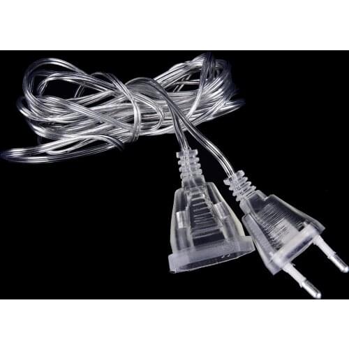 110V 220V 3Meters Extender Power Extension Cable US EU Plug Lengthened Line For Led String Light Holiday Wedding Strip Acc