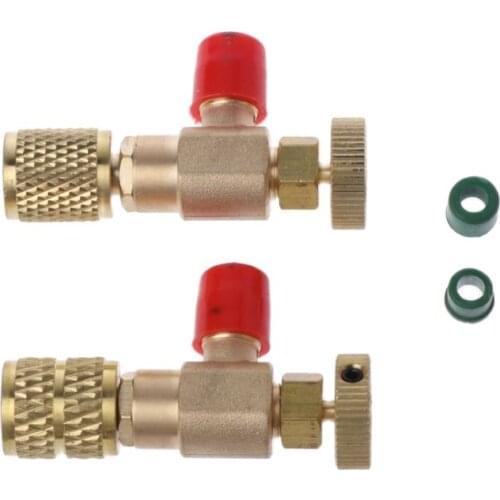 2Pcs Safety Valve R410A R22 Air Conditioning Quick Coupler Connector Adapters