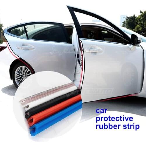 5M Car Door trips Rubber Edge Protective Strips Side Doors Moldings Adhesive Scratch Protector Vehicle For Cars Auto