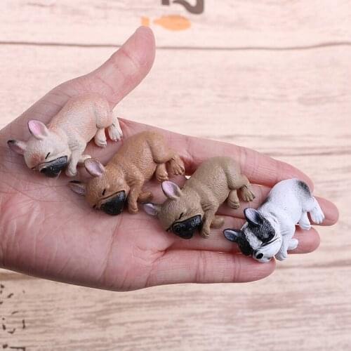9 Styles French Bulldog Sleepy Corgis Dog Toys Action Figures PVC Model Toy Animals Dolls Kids Gifts Landscape Decor