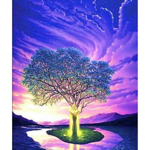 5D DIY Diamond Painting Landscape Painting Fantasy Tree Diagram Cross Stitch Square Round Diamond Embroidery Decoration WG2859