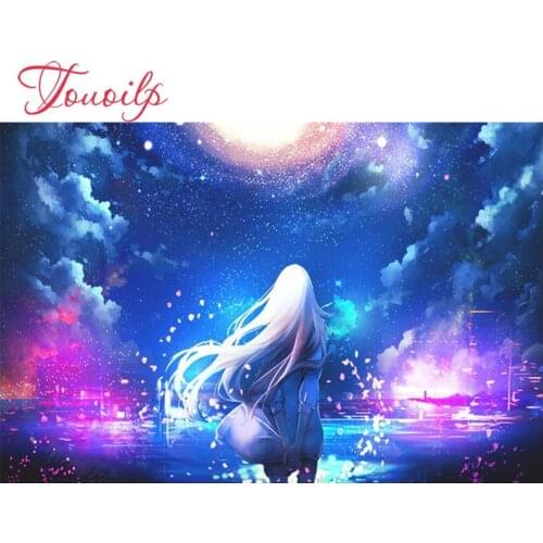 5D diy full diamond painting Anime Sky Girl cross stitch kits diamond embroidery mosaic pattern picture home decor gift