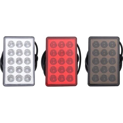 Car Rear Diffuser Spoiler LED Brake Lights Bumper Cover Pilot Lamp For BMW For Benz For VW Universal Car Red White Black