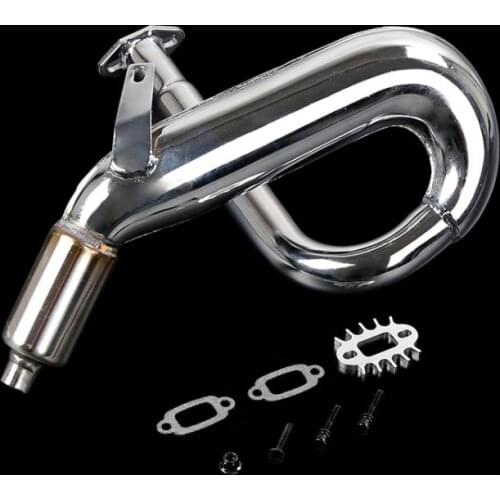 Silent dominator exhaust pipe with silencing cotton Power boosting resonance tube for HPI Rovan KM BAJA 5B 5T 5SC